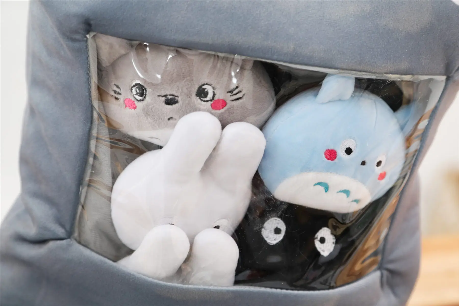 Juguetes de peluche creativos para ni&ntilde;os, juguetes de Totoro, almohada de aperitivo, mu&ntilde;ecos kawaii, mi cercano, Totoro, 8 unids/lote-5