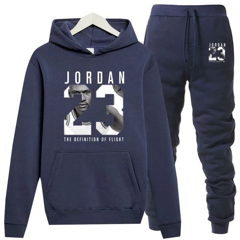 Мужская Толстовка с капюшоном и штаны Jordan 23 брендовый повседневный спортивный