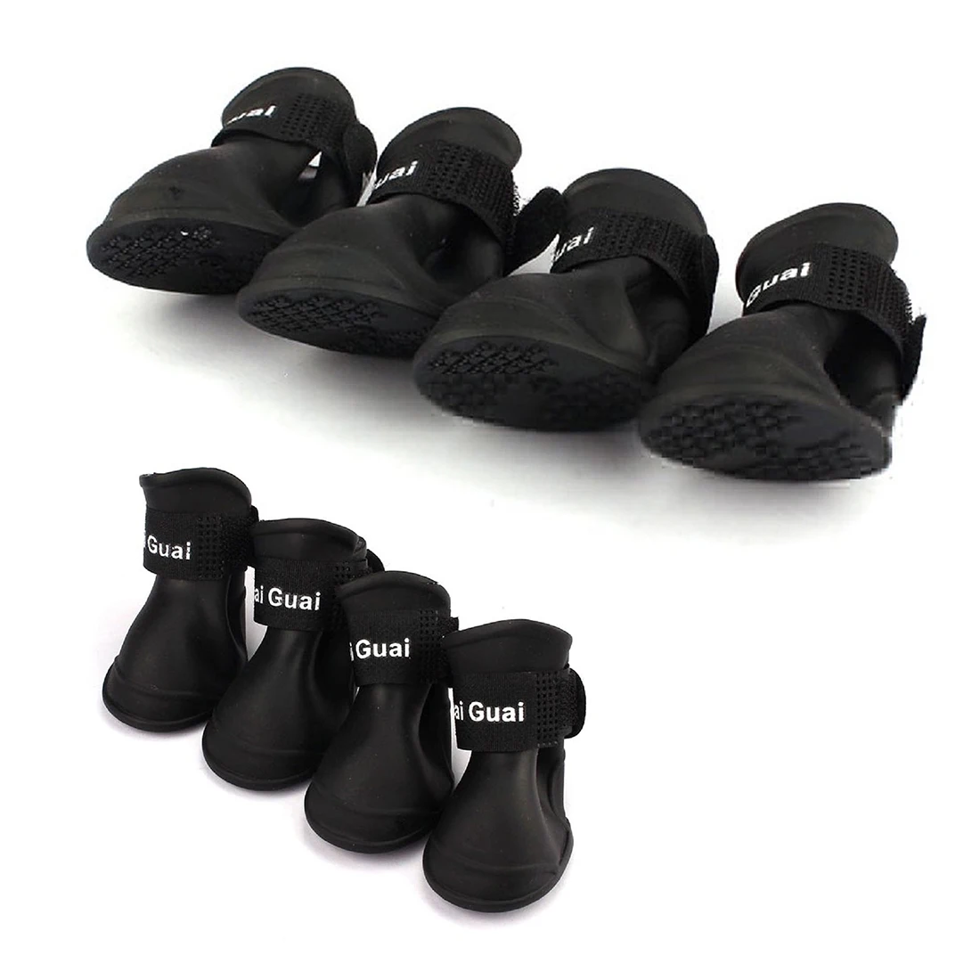 

4 шт., водонепроницаемые ботинки для собак, черного цвета