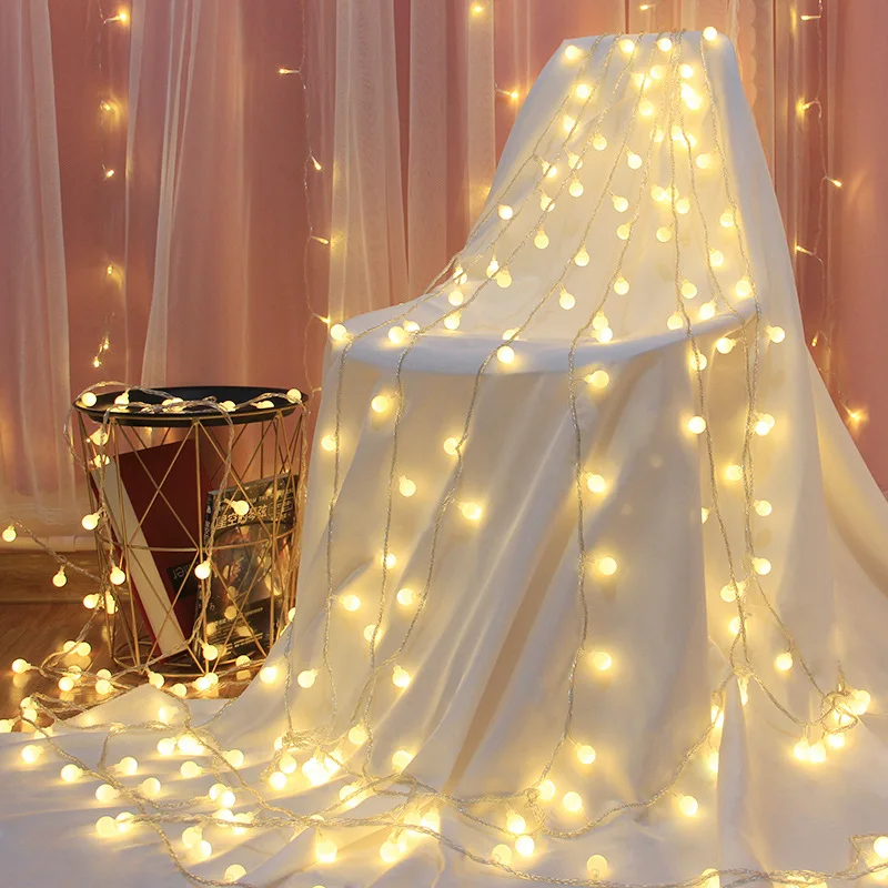 

LED Light String Bulb Indoor wedding decoration Ball String Light Garland Waterproof Home party lights Christmas Decoration lamp