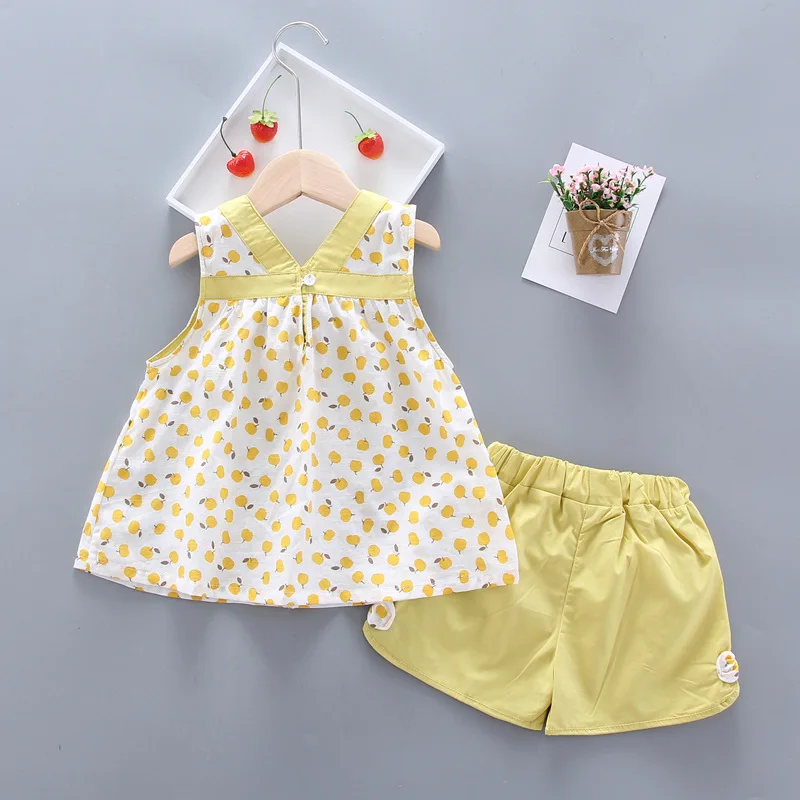 Комплекты летней одежды для девочек Детская одежда Модные детские хлопковые