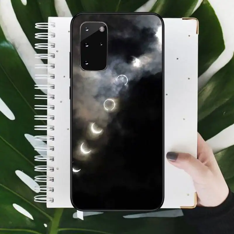

white moon stars space astronaut Phone Case For Samsung galaxy A S note 10 7 8 9 20 30 31 40 50 51 70 71 21 s ultra plus