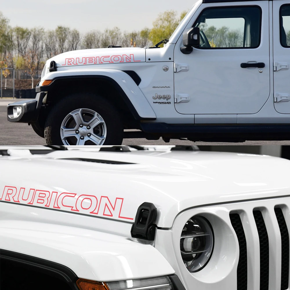 Наклейки виниловые для автомобилей Jeep Wrangler Unlimited TJ JK 2 шт. накладка на капот