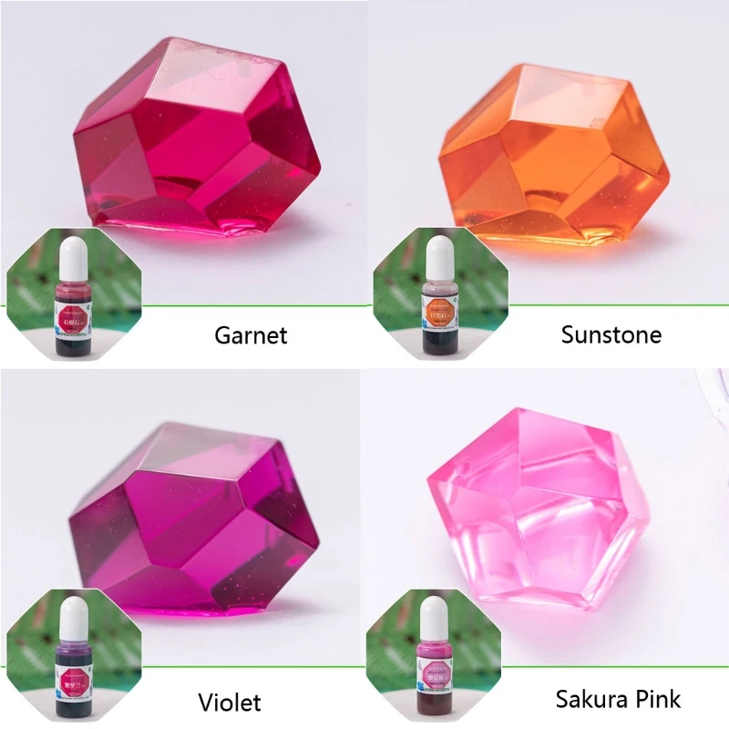 

24 Colors Transparent Crystal Colorant Pigment Concentrated Resin Coloring Art F3MF