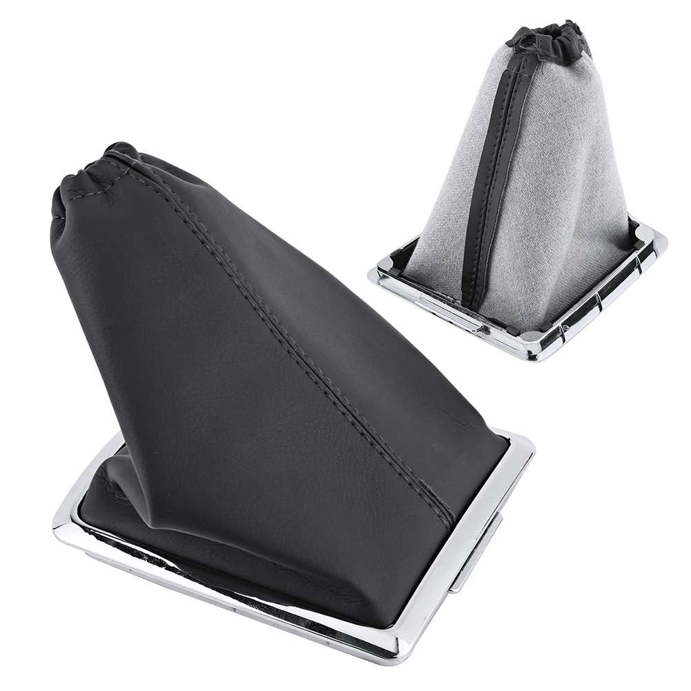 Universal Car Gear Shift Collars Covers PU Leather Stick Shifter Knob Cover Boot Gaiter |