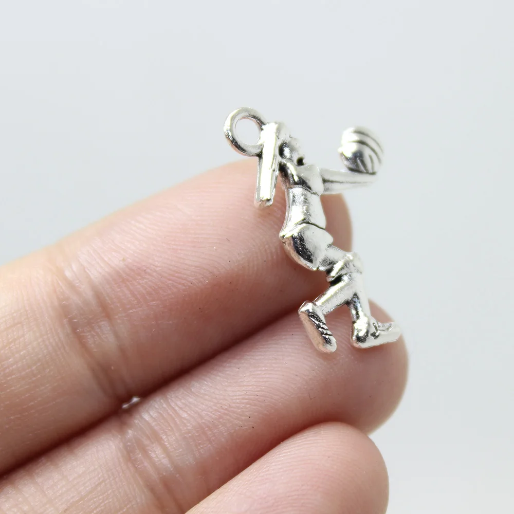 20 шт. Йога кулон античная серебряная танцевальная балерина девушки в стиле игры