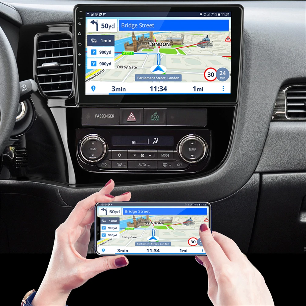 Автомагнитола 2 Din для Mitsubishi Outlander 3 GF0W GG0W 2012-2018 Гб + 32 ГБ Android 9 1 HiFi мультимедийный