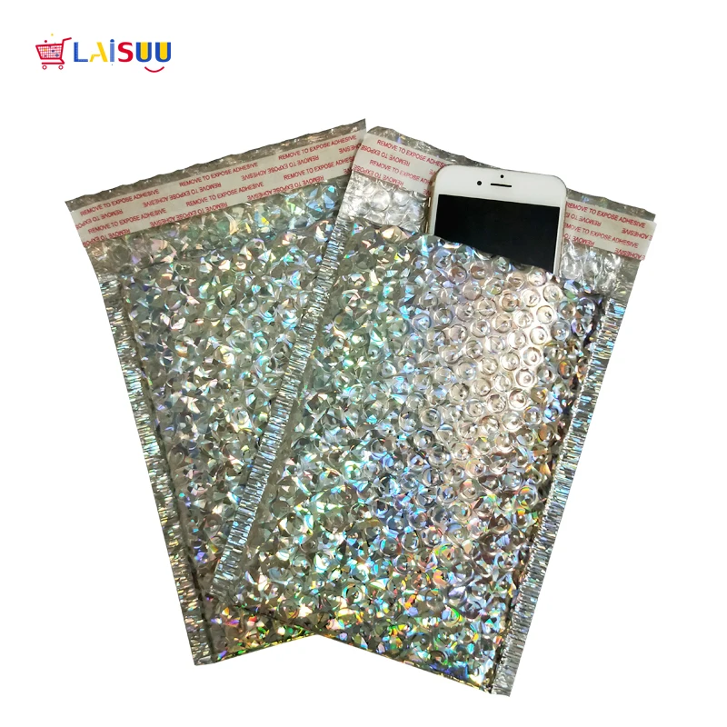 3 размера голографическая аллюминированная пузырчатая сумка утолщенная конверт