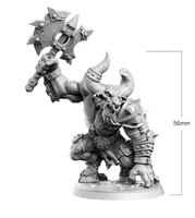 56mm resin model minotaur axe warrior figure unpainted no color