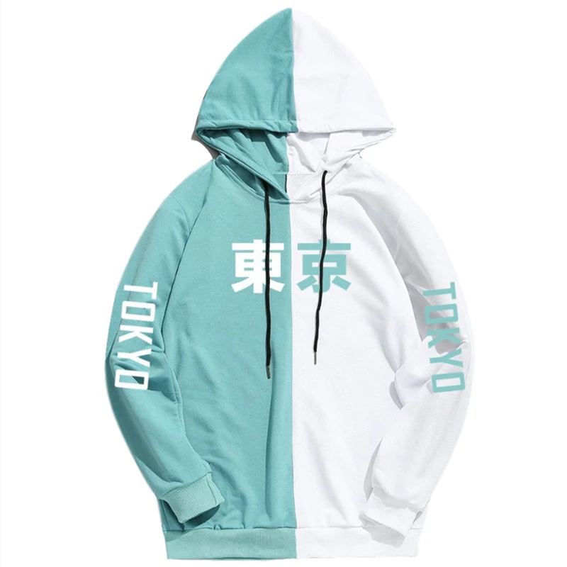 2019 толстовки мужские в стиле пэчворк цветные Мужской пуловер Кандзи с принтом