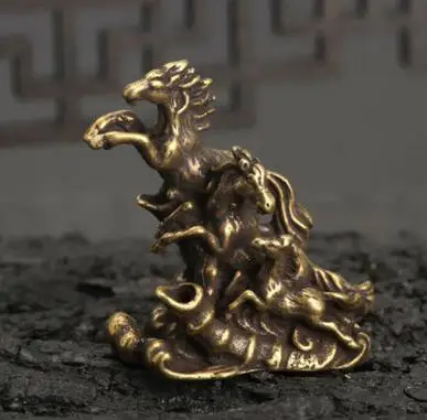 Китайская Коллекционная латунная Скачущая Лошадь ручная работа благовония