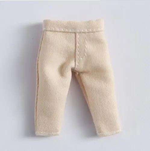 beige Новинка OB11 bjd Кукла Одежда сломанные ковбойские джинсы брюки для ob11, obitsu11, Molly, 1/12bjd куклы аксессуары Одежда - Цвет: beige