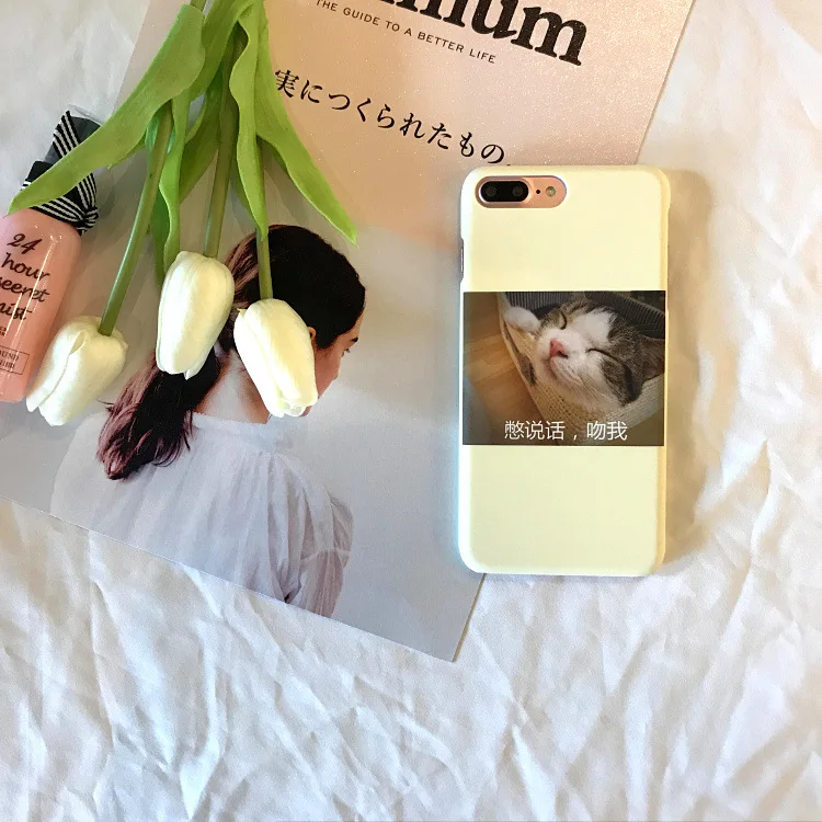 

Mobile phone shell Japanese and Korean cartoon cat fashion people fall shell mobile phone protection case