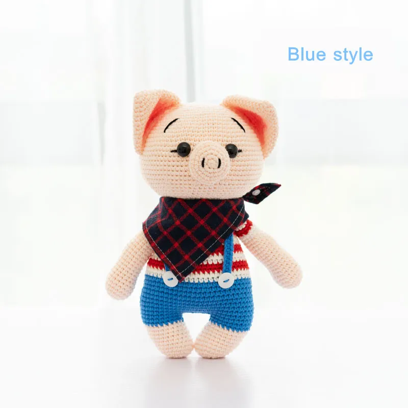 Blue Rabbit Style Рубиновые трикотажные шорты, Мягкая игрушка "Поросенок" DIY крючки для вязания шерстью крючок вязаная кукла малышу понравится - Цвет: Blue Rabbit Style