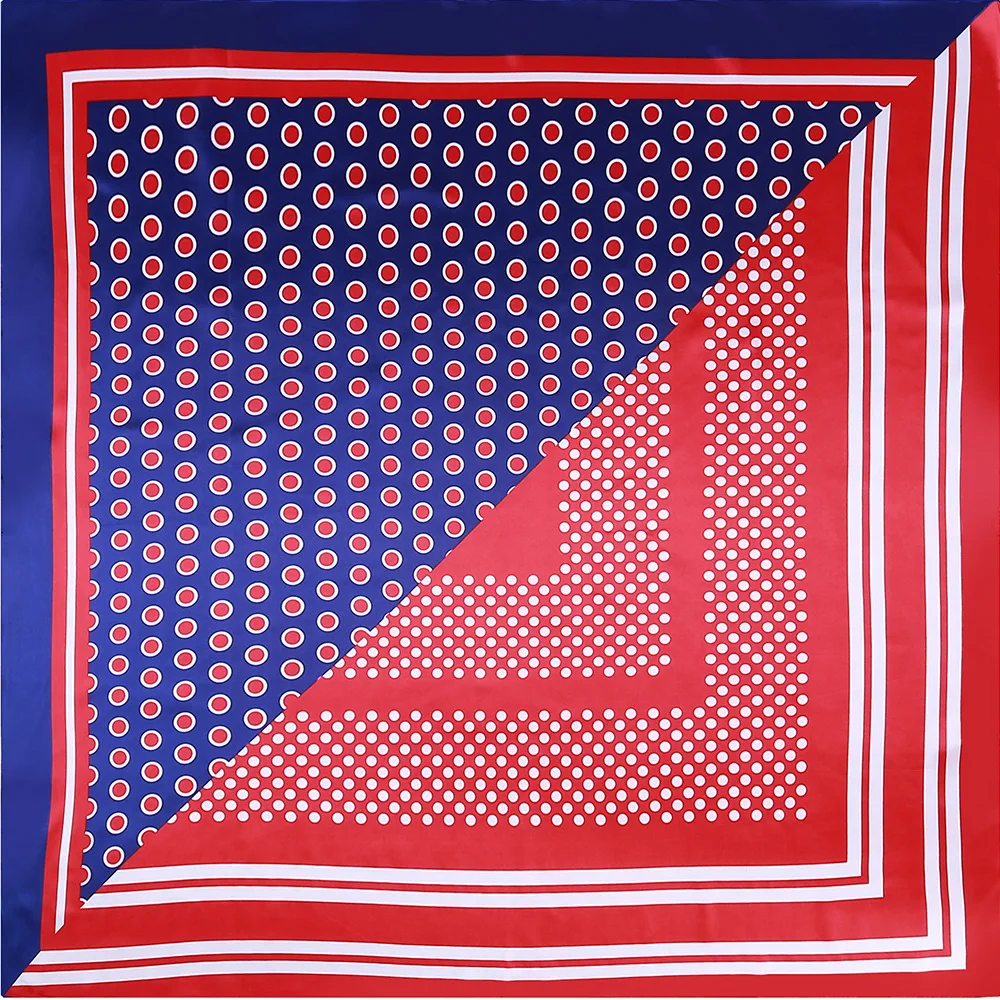 

Head Scarf Women Summer American Hijab Luxury Brand Hair Foulard Bandanna 90*90cm Square Shawls and Wraps Satin Silk Headband