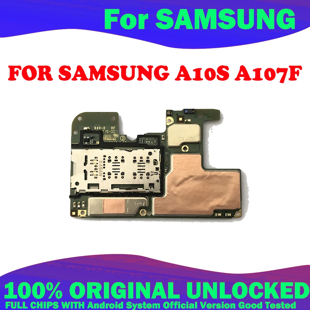 100% оригинальная разблокированная материнская плата для Samsung Galaxy A10s A107F с полными