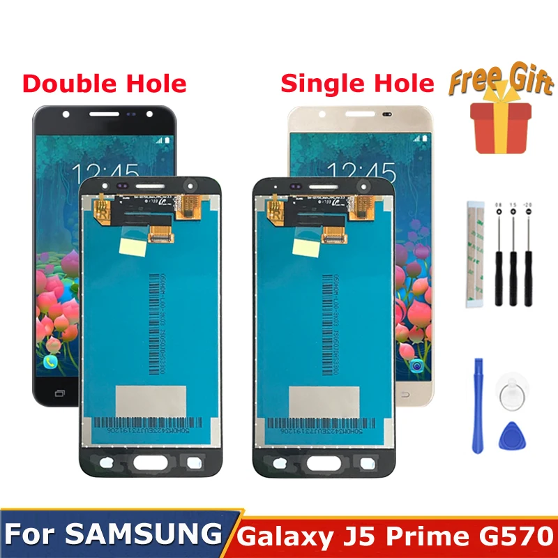 ЖК-дисплей On5 2016 G5700 для SAMSUNG Galaxy J5 Prime, сенсорный экран 5,0 дюйма с цифровым преобразователем в сборе для G570, G570M, SM, G570F, с запасной частью