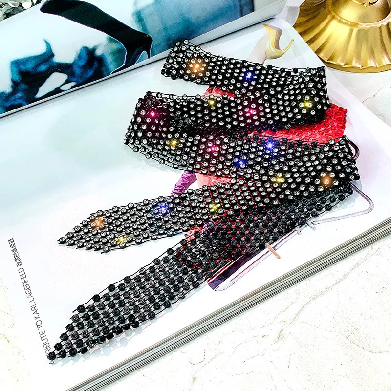 FYUAN винтажные колье для женщин Bijoux DIY длинные черные ожерелья с кристаллами массивные ювелирные изделия вечерние подарки