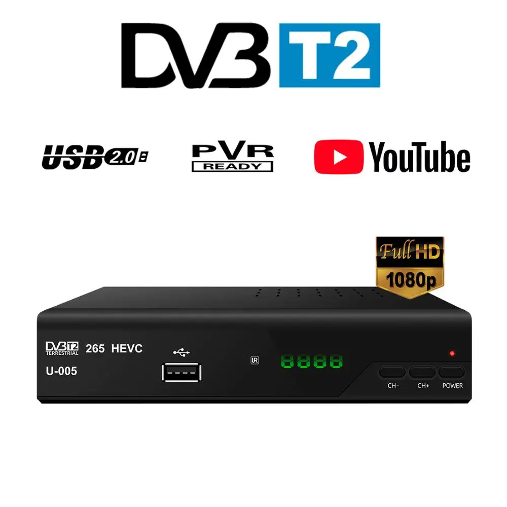 DVB-T2 HD ТВ тюнер DVB-C комбо цифровой эфирный приемник Youtube AC3 аудио декодер Полностью