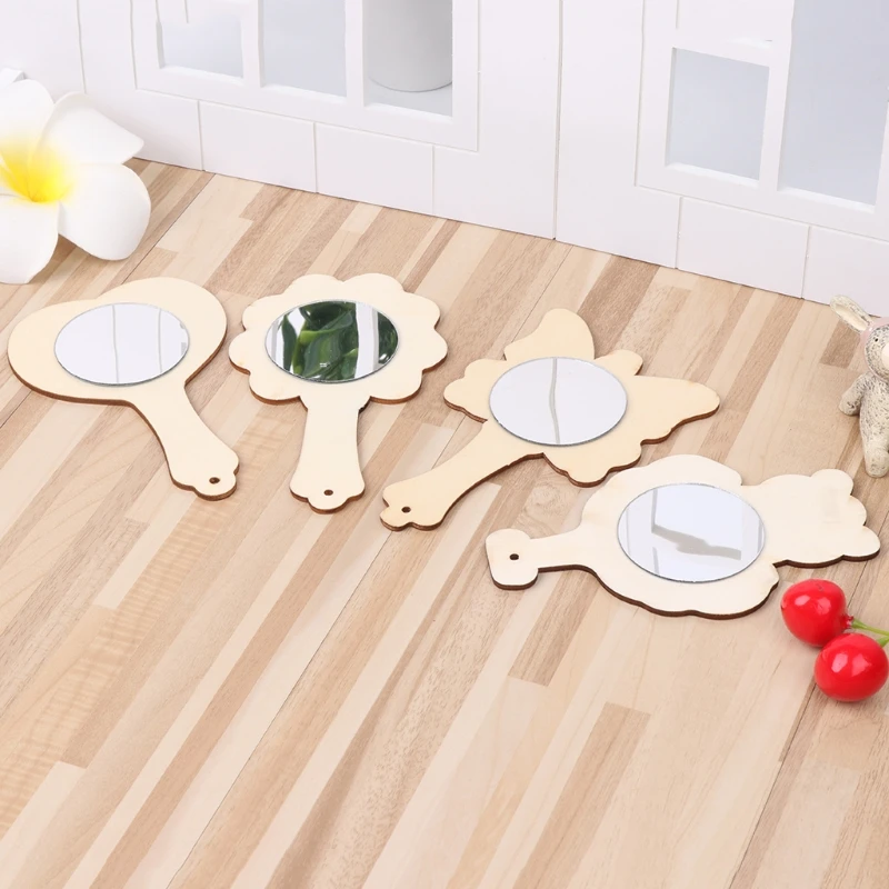 Белая деревянная форма сделай сам зеркальная картина ручная работа детские