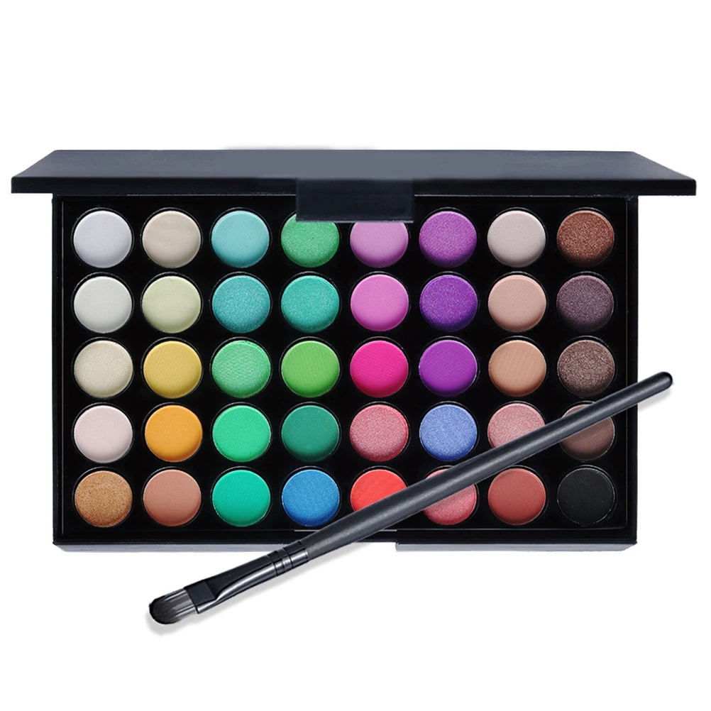 

40 Colors Women Eyeshadow Palette Makeup Shiny Eyeshadow Glitter Matte Eye Shadow Pallete With Brush Pigment Makeup Beauty Tools