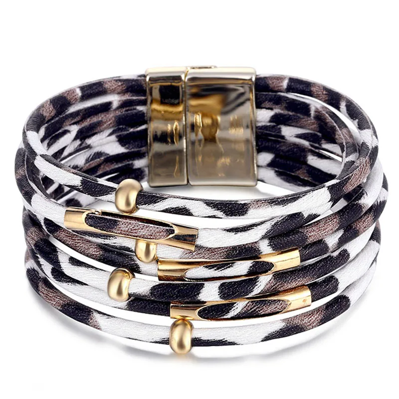Модные леопардовые кожаные браслеты для женщин 2020 новые модные и элегантные