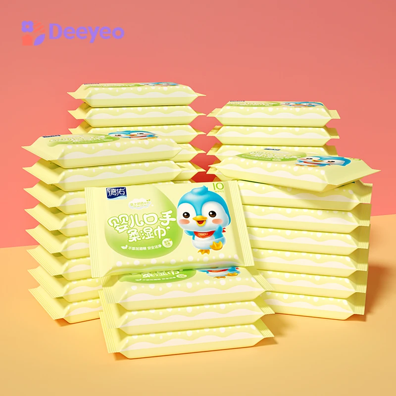 Deyo Travel Wipes Newborn Baby Kids Reusable 100% Vrigin Wood Pulp Non-Woven Fabric Cleaning Hand Mouth Sterile Sheet 300pcs