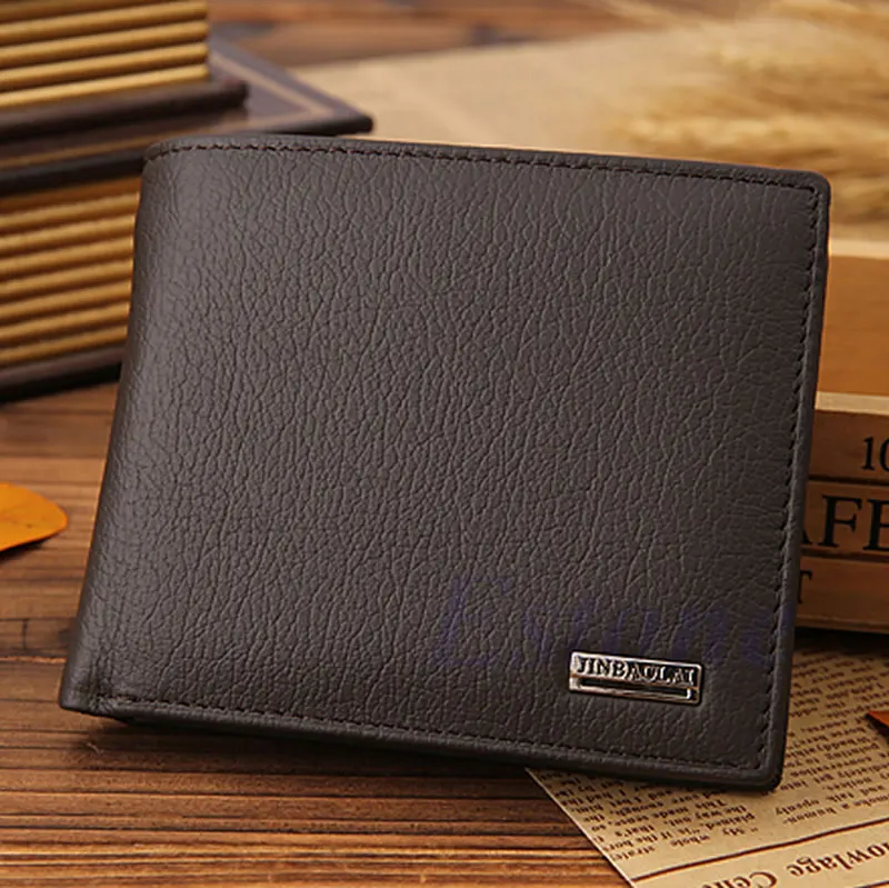 

Fashion Men Genuine Leather Slim Trifold Wallet Credit/ID Card Holder Coin Purse 20CA