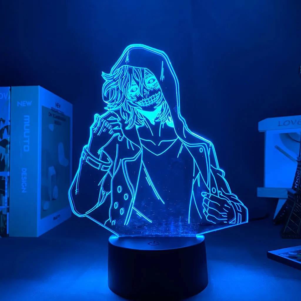

3D Night Light Anime My Hero Academia Tomura Shigaraki Lamp for Bedroom Decoration Birthday Gift Tomura Shigaraki Led Lamp
