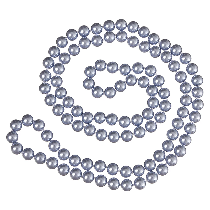 

8 мм круглое длинное жемчужное ожерелье новый стиль синий цвет оболочка жемчуга искусственная цепочка ожерелье 36 дюймов дизайн H863