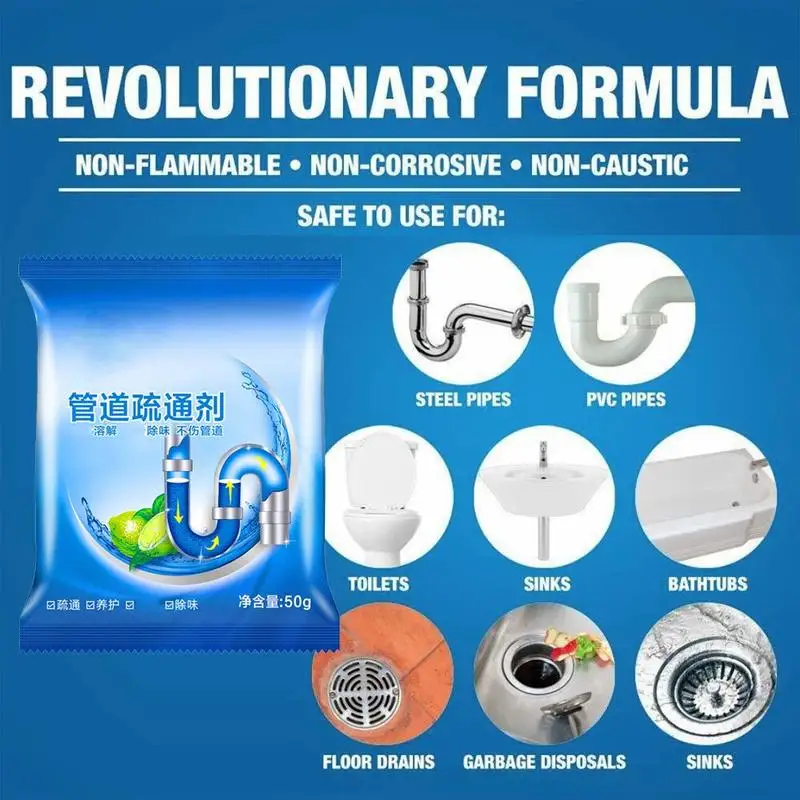 Yooap Pipe dredge cleaning powder hair jam сильная Ванна канализационная кухонная дезодорант для