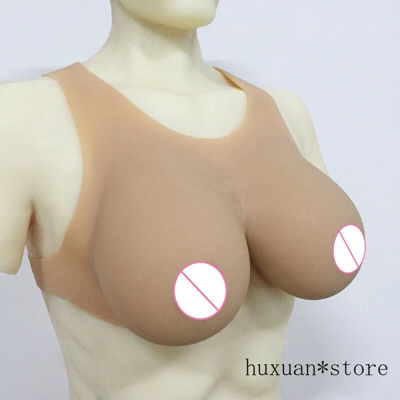 New FF Cup Top Quality Realistic Silicone Fake Breast Bionic Skin Crossdresser Transgender Queen Transvestite Mastectomy Bra