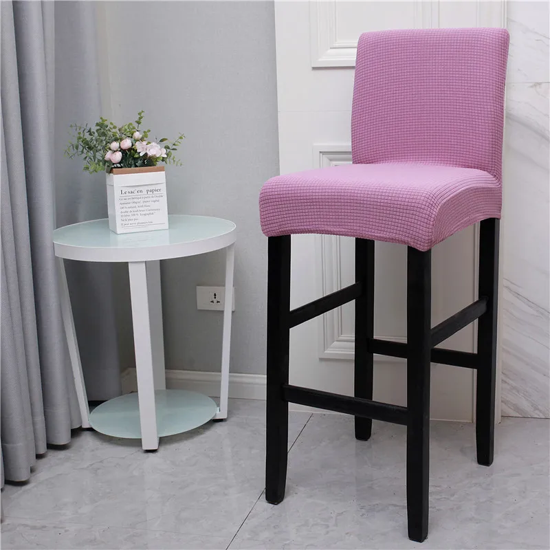 Жаккардовая ткань барный стул крышки короткие спинка обеденный чехол для кресла