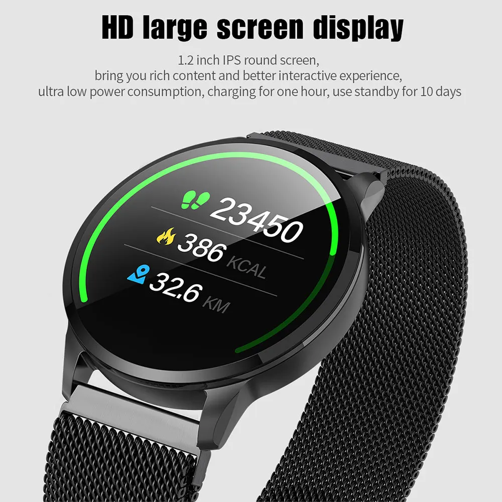 Greentiger Новые смарт-часы для фитнеса для женщин монитор сердечного ритма Bluetooth Шагомер сенсорный Интеллектуальный спортивный Smartwatch VS L5 L7 F8