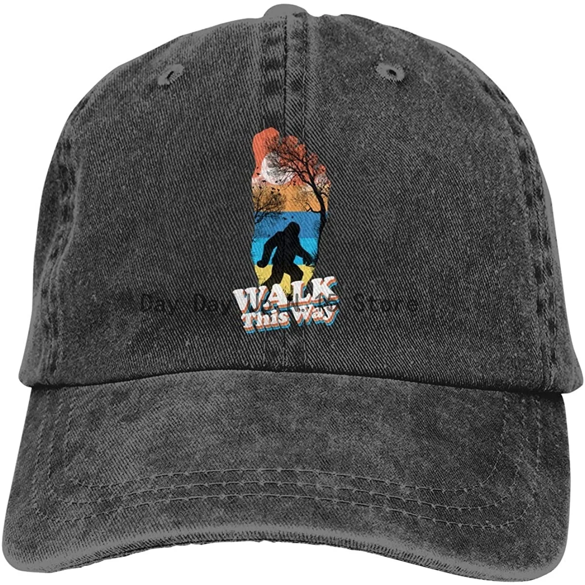 

Bigfoot Walk This Way Unisex Vintage Adjustable Baseball Cap Denim Dad Hat