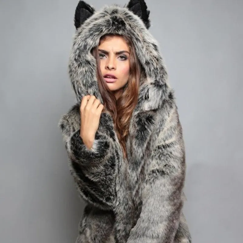 

2020 LCN furry fur coat women coats and jackets women women jacket denim jacket women
