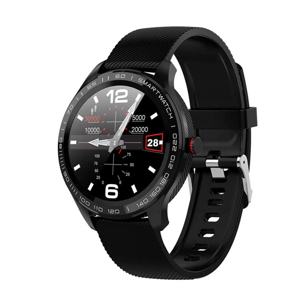 black silicone LEMFO, Смарт-часы, Bluetooth, звонки, ЭКГ, пульсометр, уведомления о чтении, полный сенсорный экран, IP68, водонепроницаемые Смарт-часы для мужчин и женщин - Цвет: black silicone