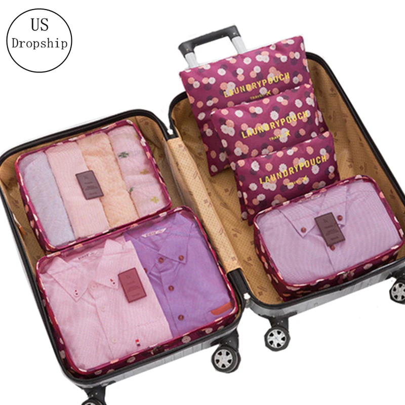 6 шт./компл. дорожная сумка для хранения багажа|Принадлежности путешествия| |