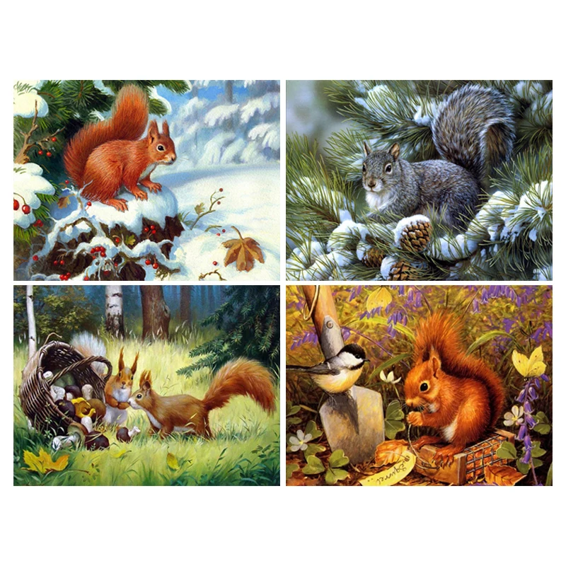 

YI яркий полная Алмазная вышивка "животных белка" Алмазная вышивка крестиком на рисунке, узоры Стразы Незаконченный декор дома