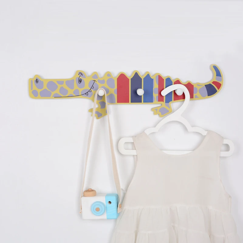 Деревянный мультфильм крокодил Крюк Детская комната фон украшение стены для