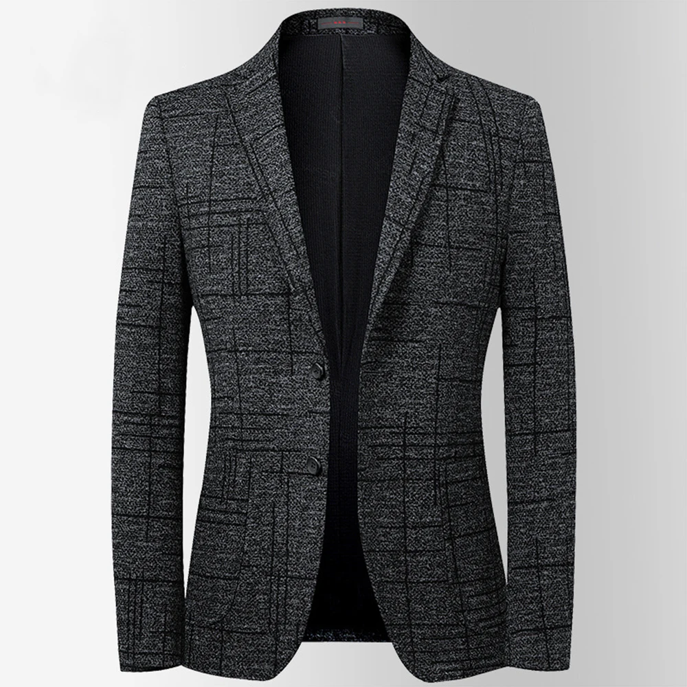 Man Fashion High Quality Blazer Suits Male Casual Slim Blazer Coat Suit Men Button Print Black Blazer Jacket Outwear autumn and winter new style men s fashion casual blazer jackets man s high quality suits jacket blazers free shipping