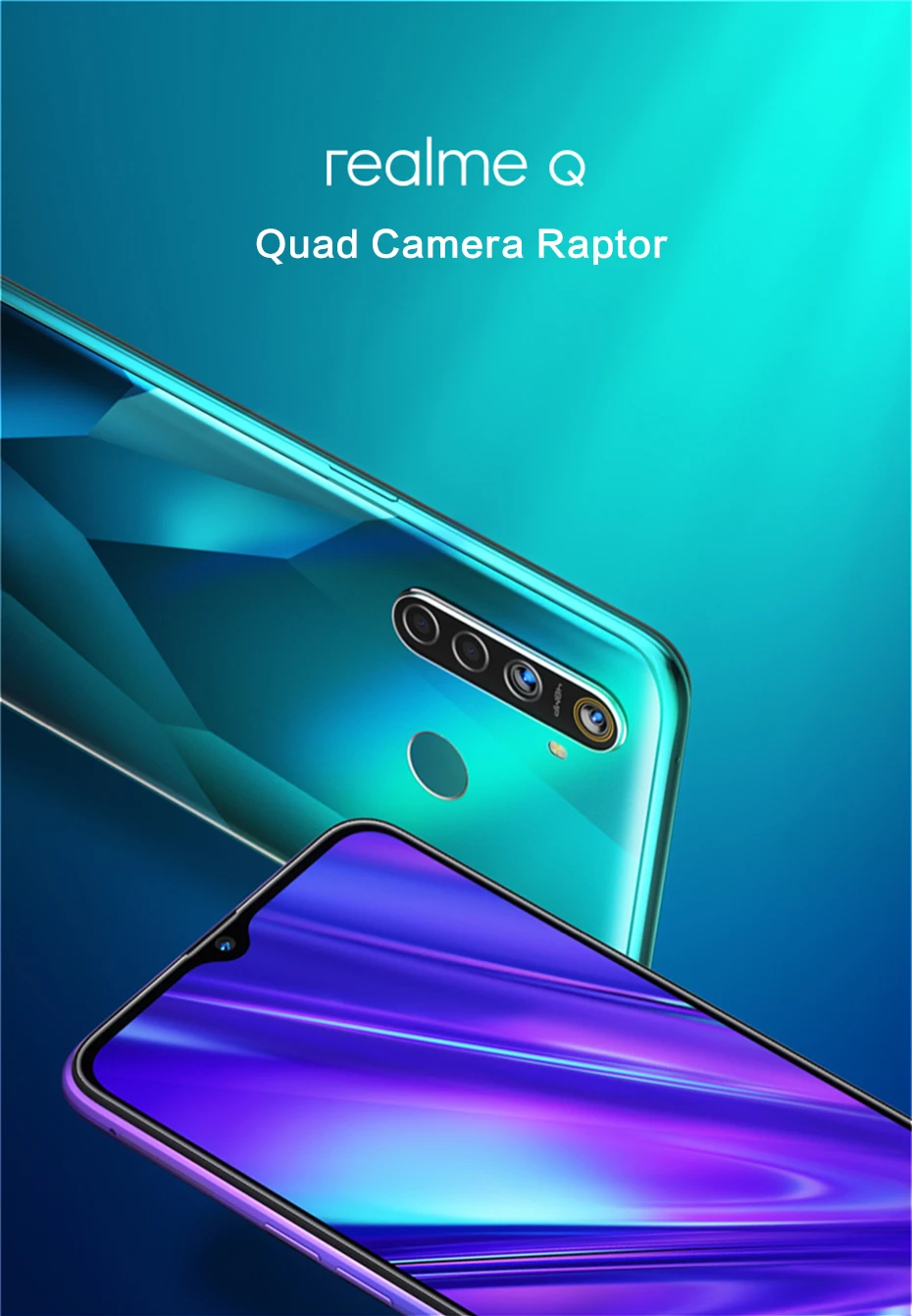 Realme Q мобильный телефон 6,3 дюймов Snapdragon 712 AIE Восьмиядерный 48мп четырехъядерный камера VOOC 20 Вт быстрое зарядное устройство 4035 мАч Android смартфон