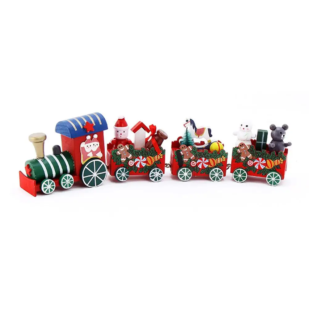 Рождественский деревянный поезд, украшение для праздничного стола, Рождественский Декор, детская игрушка, подарок 2022 рождественские украшения, счастье, новый год 2023