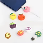 Милая мультяшная животная фруктовая защита для кабеля Usb-кабеля