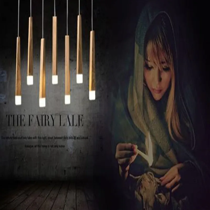 2018 Новая современная натуральная древесина подвесные светильники 110В 220В