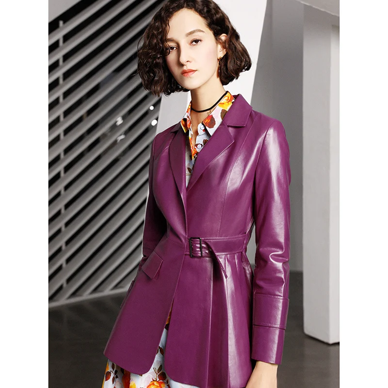 Женская шуба из натуральной овечьей кожи винтажная Шуба в Корейском стиле Осень