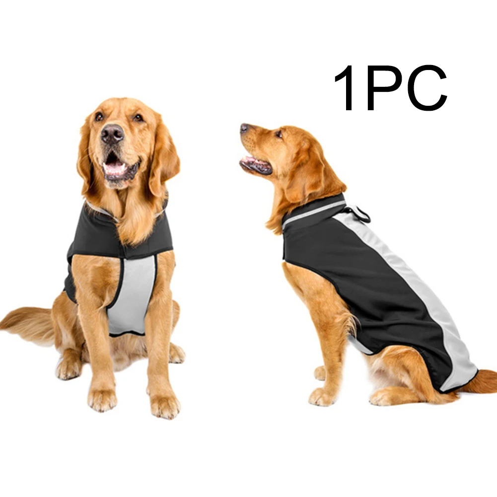 Куртка для собак зимняя теплая со светоотражающей полоской холодной погоды