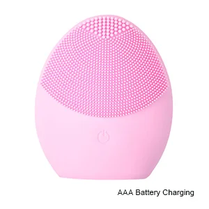 pink Звуковая Очищающая щетка для лица, электрическая Очищающая щетка, инструмент для ухода за кожей, водостойкая силиконовая щетка для скраба для лица, массажер - Цвет: pink