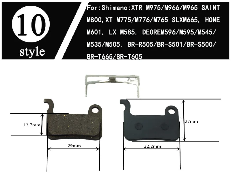 4 пары велосипедных дисковых тормозных колодок для Hayes TEKTRO ZOOM MAGURA FORMULA SHIMANO M355 AVID Zoom Organic MTB горный велосипед - Цвет: Style 10