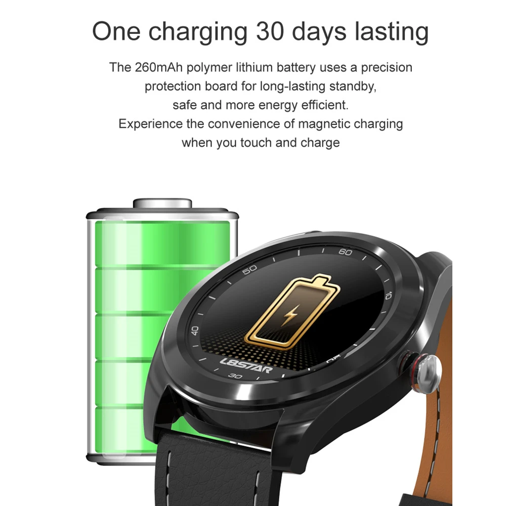 L8STAR ЭКГ PPG Смарт часы Часы Smartwatch сообщение напоминание пульсометр кровяного